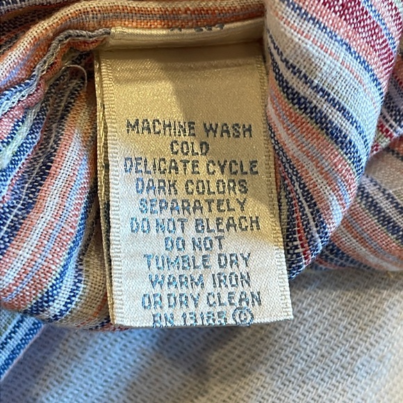 B0620 Linen Button Down Shirt Size Large similar to Frank & Eileee fall - Picture 4 of 7